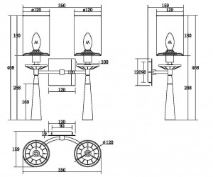 Настенный светильник (бра) Maytoni MOD224WL-02BS1