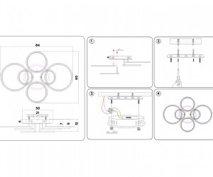 FA413/4+2 CH хром 132W 840*600*120 (ПДУ РАДИО 2.4G)
