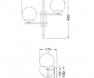 Настенный светильник (бра) Maytoni MOD050WL-02G