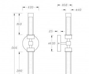 Настенный светильник (бра) Maytoni MOD116WL-L7BS3K