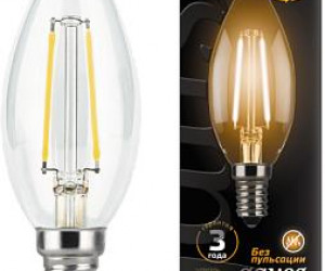 Лампа Gauss LED Filament Candle E14 9W 2700К 1/10/50