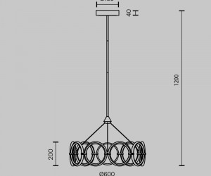 Подвесной светильник Maytoni MOD357PL-L40BS3K