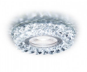 S257 CH хром/прозрачный хрусталь/MR16+3W(LED WHITE)