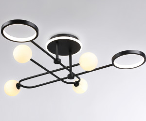 FL66232/6 BK черный 48W 3000K-6400K+G9/4 880*880*240 (ПДУ ИК)