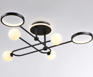 FL66232/6 BK черный 48W 3000K-6400K+G9/4 880*880*240 (ПДУ ИК)