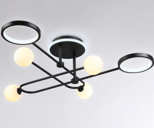 FL66232/6 BK черный 48W 3000K-6400K+G9/4 880*880*240 (ПДУ ИК)