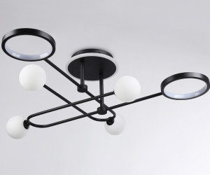 FL66232/6 BK черный 48W 3000K-6400K+G9/4 880*880*240 (ПДУ ИК)