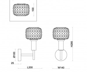Настенный светильник (бра) Freya FR5366WL-01BS