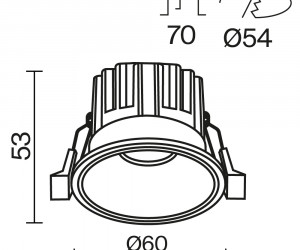 Встраиваемый светильник Technical DL058-7W2.7K-B