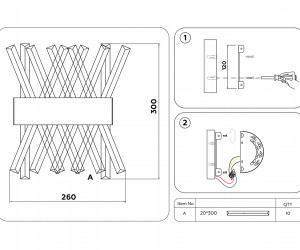 TR5322 CH/CL хром/прозрачный 24W 285*260*124