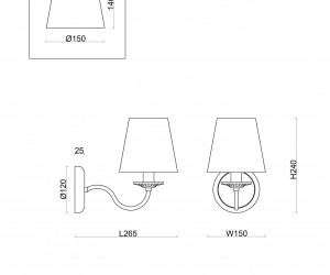 Настенный светильник (бра) Freya FR2027WL-01N