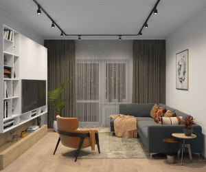 TR1001-BK Шинопровод однофазный, 1 м, черный, заглушки в комплекте