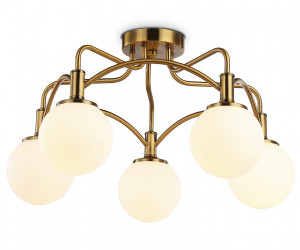 TR3212/5 GD/FR золото/белый матовый E27*5 max 40W D560*302