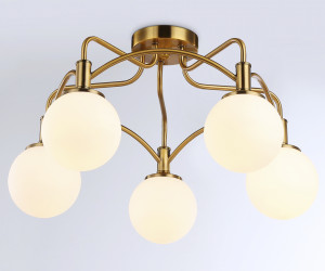 TR3212/5 GD/FR золото/белый матовый E27*5 max 40W D560*302