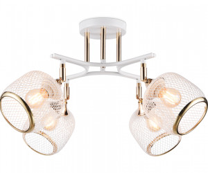 TR80175/4 WH/FGD белый/золото E27/4 max 40W D640*260