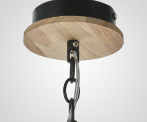 Подвесная люстра PL6238-8 BK+Wood 000060429