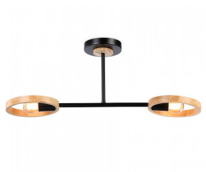 TR8244/2 BK/LWD черный/светлое дерево E27/2 max 40W 590*165*220