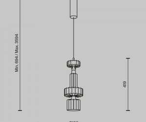 Подвесной светильник Maytoni MOD253PL-L18BS3K2