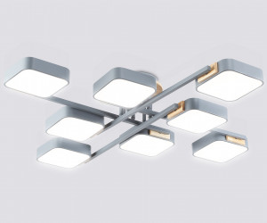 FL4889/8 GR/WD серый/дерево 144W 3000-6000K 960*960*160 (без ПДУ)