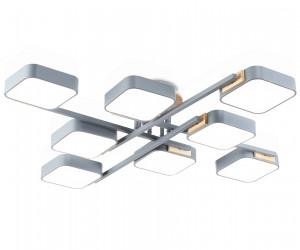 FL4889/8 GR/WD серый/дерево 144W 3000-6000K 960*960*160 (без ПДУ)