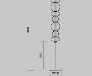 Напольный светильник (торшер) Maytoni MOD307FL-L40BS3K