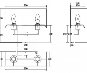 Настенный светильник (бра) Maytoni Z030WL-02BS