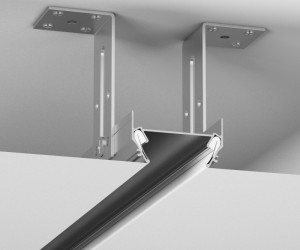 TR3050-AL Закладной профиль под шинопровод для натяжного потолка 2м