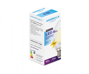 Лампа Filament LED C37-F 6W E14 4200K (60W)