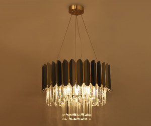 TR5297/7 DCH/GD черный хром/золото E14/7 max 40W D500*780