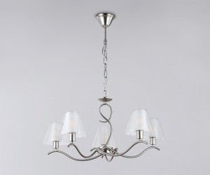 LH57081/5 SN/FR никель/белый матовый E14/5 max 40W D690*790