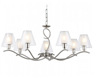 LH57083/7 SN/FR никель/белый матовый E14/7 max 40W D840*790