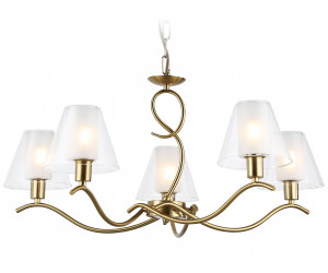 LH57091/5 BS/FR латунь/белый матовый E14/5 max 40W D690*790