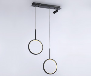 FL5274/2+1 BK черный 38W 3000K/4200K/6400K+4200K 500*20*1200 (ПДУ ИК)