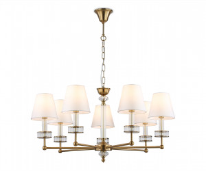 LH71023/7 BS/WH латунь/белый E14*7 max 40W D820*1130