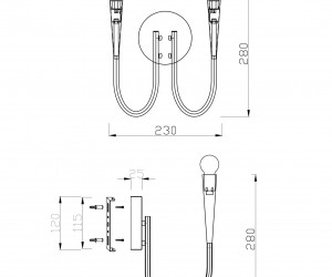 Настенный светильник (бра) Freya FR5253WL-02N