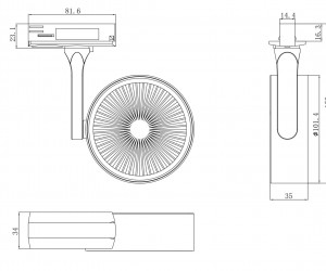 Трековый светильник Technical TR024-1-18B3K