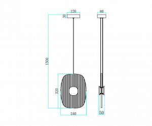 Подвесной светильник Maytoni MOD152PL-L1BK