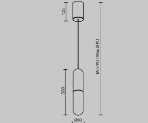 Подвесной светильник Technical P101PL-L300-12W3K-BS