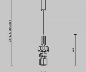 Подвесной светильник Maytoni MOD253PL-L18BS3K3