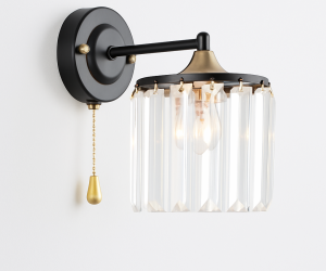 Настенный светильник SL7884-1W BK+FGD 000085864