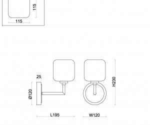 Настенный светильник (бра) Freya FR5373WL-01BS