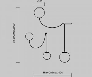 Подвесной светильник Maytoni MOD427PL-L20B3K1