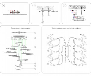 FA4473/7+3 WH белый 112W 3000+6400K/4200K/6400+3000K D850*120 (ПДУ ИК)
