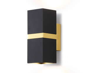 FW246/2 BK/GD черный/золото GU10*2 max 12W 155*61*80