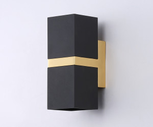 FW246/2 BK/GD черный/золото GU10*2 max 12W 155*61*80