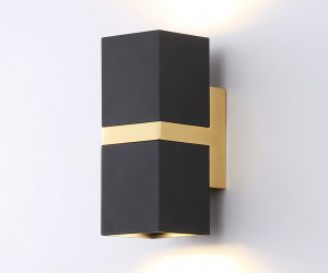 FW246/2 BK/GD черный/золото GU10*2 max 12W 155*61*80