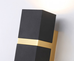 FW246/2 BK/GD черный/золото GU10*2 max 12W 155*61*80