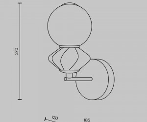 Настенный светильник (бра) Maytoni MOD362WL-L5GR3K