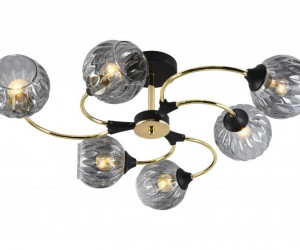 МС-XA1365/6 BK+FGD (4) светильник потолочный [01102761]