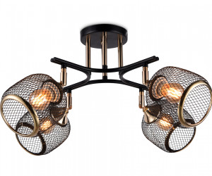 TR80177/4 BK/FGD черный/золото E27/4 max 40W D640*260